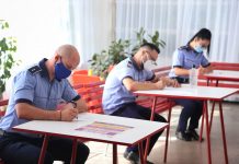 FOTO: Polițiști, la Centrul de Transfuzie Sanguină