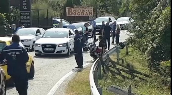 Motociclist rănit, la Novaci