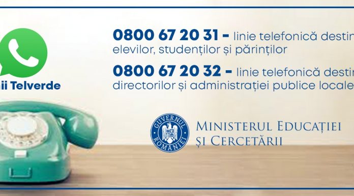 Linii Telverde pentru informații privind deschiderea școlilor în contextul pandemiei