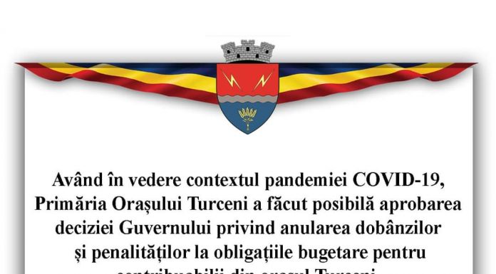 Vezi anunțul Primăriei Turceni!