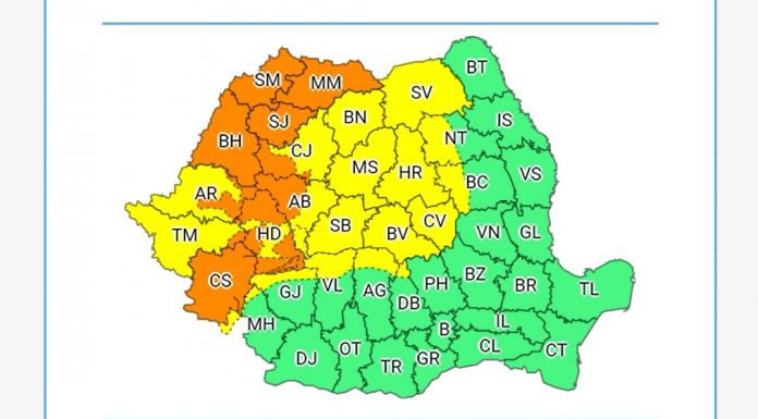O nouă avertizare de ploi pentru județul Gorj