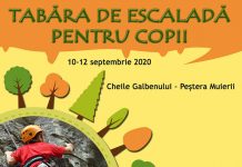 Tabără de escaladă pentru copii, la Baia de Fier