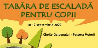 Tabără de escaladă pentru copii, la Baia de Fier