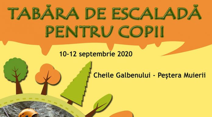 Tabără de escaladă pentru copii, la Baia de Fier