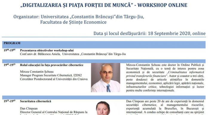 Renumiți specialiști au confirmat prezența la workshop-ul organizat de UCB Târgu-Jiu