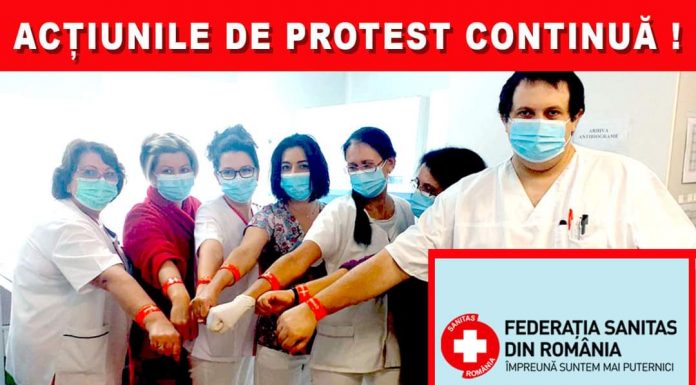 Sanitas continuă acțiunile de protest!