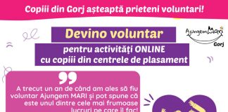 Înscrieri prelungite până pe 18 octombrie pentru voluntarii care vor să ajute copiii din centrele de plasament din Gorj