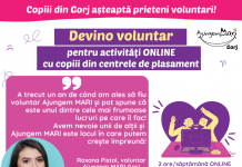 S-au prelungit înscrierile pentru voluntarii ce vor să ajute copiii din centrele de plasament din Gorj!