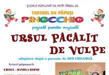 ,,Ursul păcălit de vulpe”, la Teatrul Dramatic ,,Elvira Godeanu”