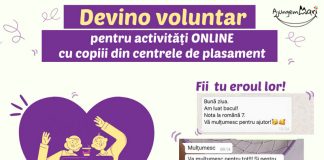 Se caută voluntari pentru copiii din centrele de plasament din județul Gorj!