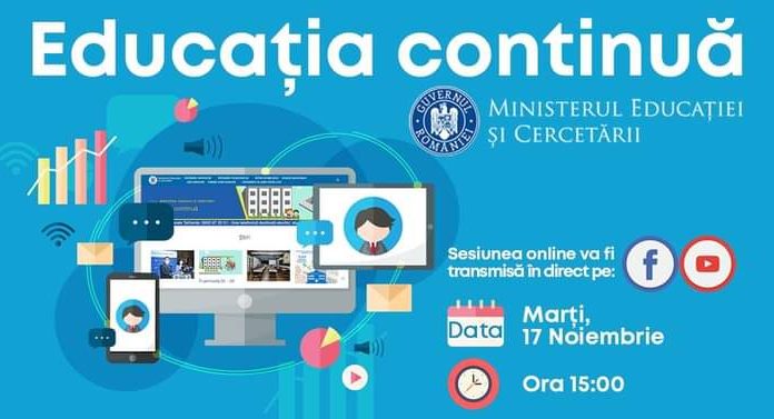 O nouă sesiune online de consiliere pentru profesori, astăzi, de la 15:00