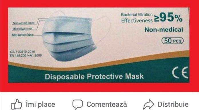 RAPEX România: Alertă de măști de protecție neconforme!