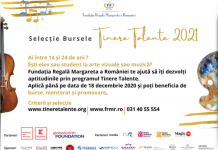 O nouă selecție pentru programul de burse „Tinere talente”
