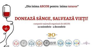 Campanie de donare de sânge, organizată de ASCOR la Târgu-Jiu, luna viitoare