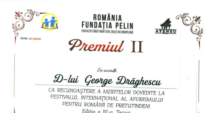 Eveniment – George Drăghescu: un poet de valoare internaţională