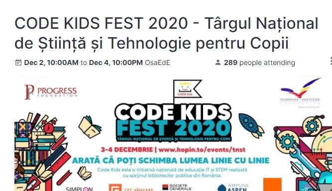 Începe CODE KIDS FEST 2020