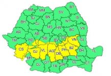 Cod galben de ninsori și ploi, în Gorj