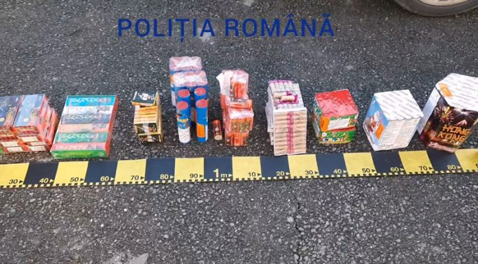 Tânăr reținut și sute de articole pirotehnice, confiscate