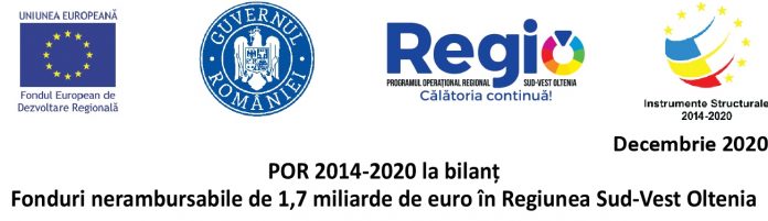 Comunicat de presă „POR 2014-2020 la bilanț : Fonduri nerambursabile de 1,7 miliarde de euro în Regiunea Sud-Vest Oltenia”
