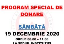Program special de donare de sânge și plasmă, la Târgu-Jiu