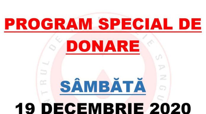 Program special de donare de sânge și plasmă, la Târgu-Jiu