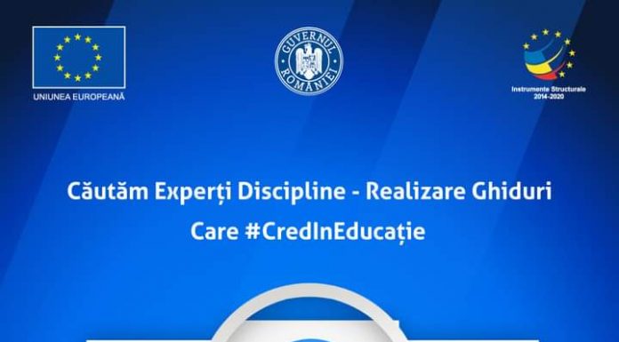 Se caută experți pentru realizarea de ghiduri metodologice