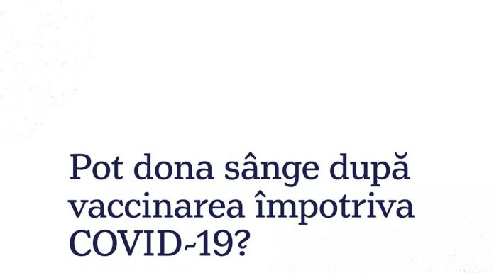 MS: Se poate dona sânge imediat după vaccinarea anti-COVID-19