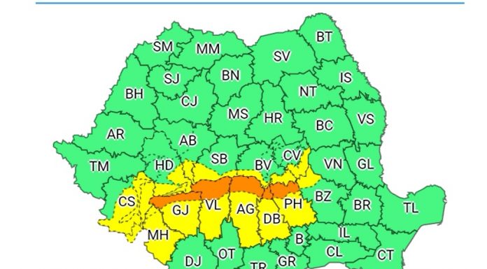Gorjul, sub două avertizări meteorologice
