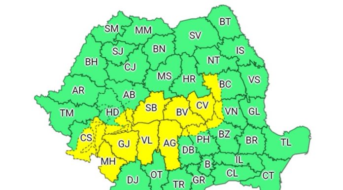 Cod galben de ninsori în întreg județul Gorj