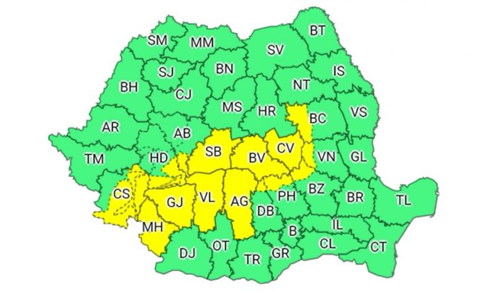 Cod galben de ninsori în întreg județul Gorj