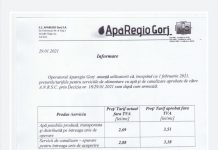 Aparegio: Prețuri noi la serviciile de apă-canal, valabile de la 1 februarie
