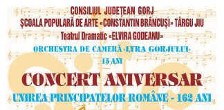 ,,Lyra Gorjului”, în concert la Teatrul Dramatic ,,Elvira Godeanu”