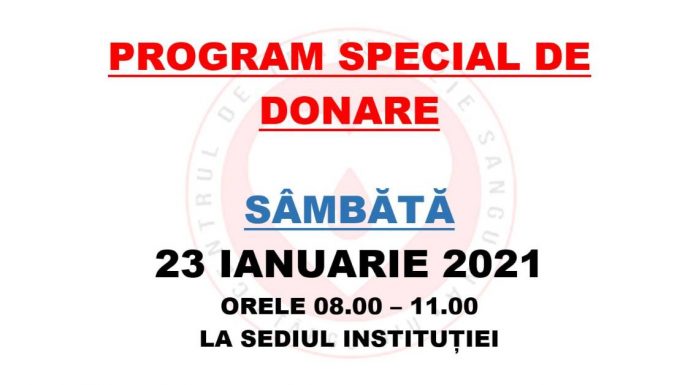 Program special de donare de sânge, la Târgu Jiu