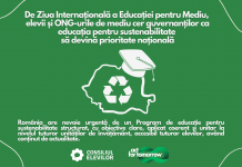 Elevii și ONG-urile de mediu vor educația pentru sustenabilitate să devină prioritate națională