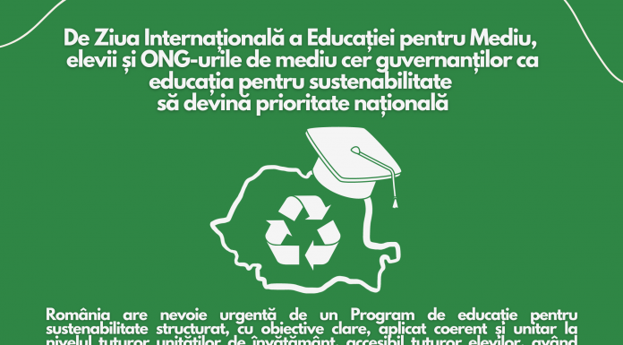 Elevii și ONG-urile de mediu vor educația pentru sustenabilitate să devină prioritate națională