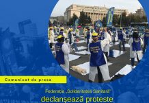 Prefectura Gorj, pichetată și de sindicaliștii din ,,Solidaritatea Sanitară”!