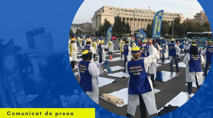 Prefectura Gorj, pichetată și de sindicaliștii din ,,Solidaritatea Sanitară”!