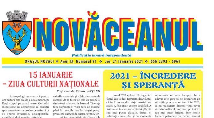 Note de lectură – NOVĂCEANUL pe Ianuarie 2021, cu ÎNCREDERE ȘI SPERANȚĂ