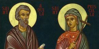 Vieţi pilduitoare! – Câteva cuvinte despre Viața Sfinților Apostoli și Mucenici Acvila și soția sa, Priscila!