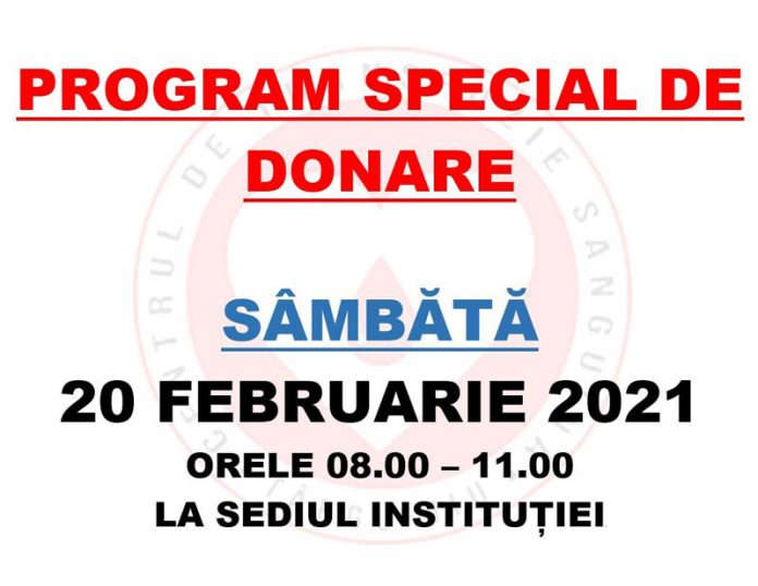Program special de donare de sânge, la Târgu-Jiu