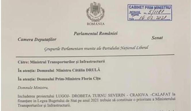 Liberalii din Gorj au cerut bani pentru drumul expres Calafat-Craiova-Lugoj