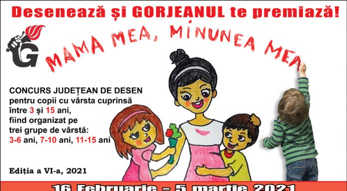 CONCURS JUDEȚEAN DE DESEN – ,,MAMA mea, MINUNEA mea” – ediția a VI-a, 2021