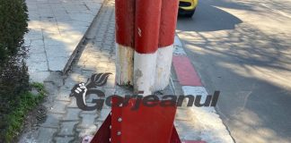 „Bandaje” pentru stâlpii ruginiți din Târgu-Jiu!