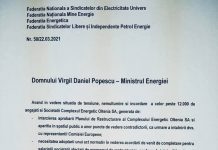 Sindicaliștii din CEO vor o întâlnire cu ministrul Energiei