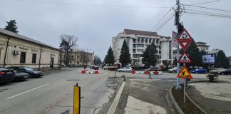Lucrări reluate într-o intersecție din Târgu-Jiu