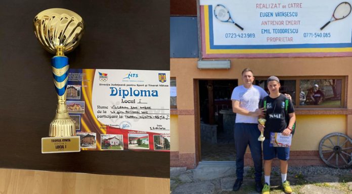 Un tânăr tenismen din Rovinari a bifat 50 de turnee câștigate