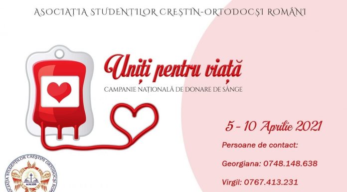 „Uniţi pentru Viaţă”, campanie de donare de sânge în judeţul Gorj