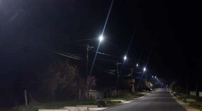 Iluminat stradal modern, la Turceni