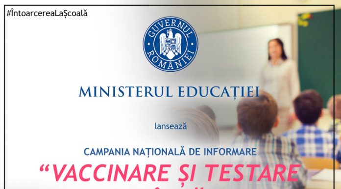 A fost lansată campania ,,Vaccinare și testare pentru învățare”. Conferințe și webinarii în fiecare județ din țară