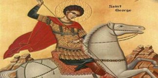 O minune a Sf. Mare Muc. Gheorghe, purtătorul de biruinţă! – ,,Nu te teme, fecioară, că eu, în numele Domnului Dumnezeului meu Cel adevărat, te voi izbăvi de balaur”!